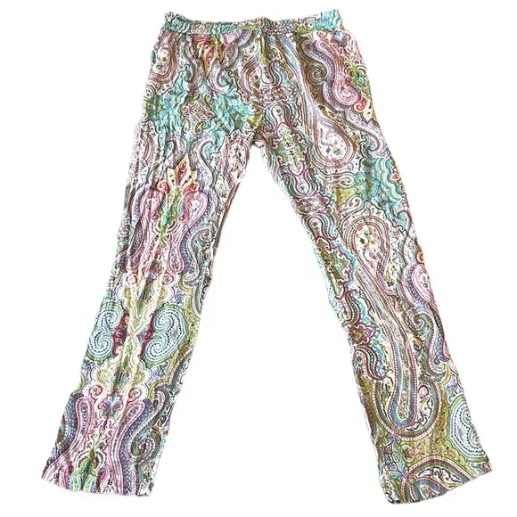 RARE NWT Zara Home Beach Collection Paisley Lounge Pajama Pants - M